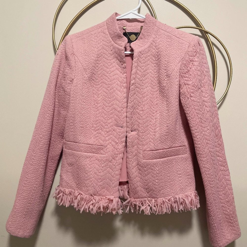 Carlisle Collection Rosalinda Blazer Jacket, Size 4, Pink